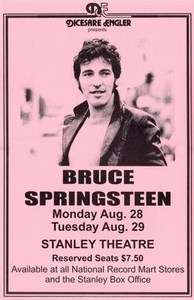 Bruce Springsteen Stanley Live Concert Poster Print 1978 VERY LIMITED 
