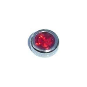    July Round Birthstone Floating Charm for Heart Lockets Jewelry