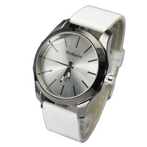   Leatheroid Band Stainless Steel Case Mens Quartz Wrist Watch Watches