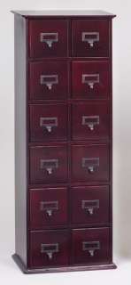 Solid Oak 228 CD/DVD Storage Cabinet/Rack Cherry  