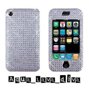 Silver Rhinestone Bling Case Cover   2G Iphone 1st Gen  