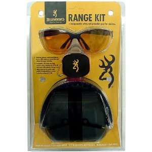 Browning Range Kit Shooting Glasses, Foam Earplugs, and Adjustable fit 