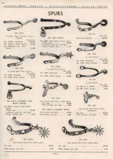 Belts, Horse Brushes, Curry Combs, Chains, Bits, Spurs, Snaps, Rings 