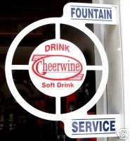 CHEERWINE SOFT DRINK NEW STEEL FLANGE SIGN   FREE SHIP*  