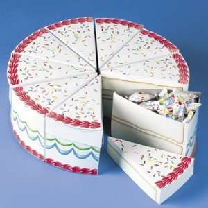 Birthday Cake Slices Treat Boxes   Party Favor & Goody Bags & Paper 