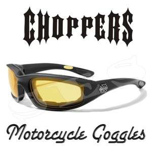 Choppers Sunglasses Men Motorcycle Goggles Black Yellow  