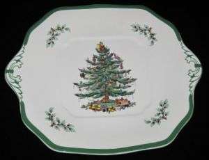 Spode CHRISTMAS TREE Square, Handled Cake Plate  