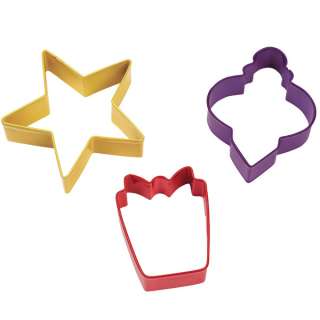 Wilton HOLIDAY COOKIE CUTTER SET Present Star Ornament  