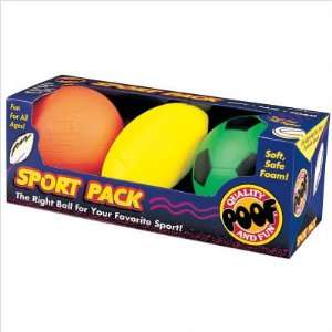  Poof Football, Soccer, B Ball Sport Pack POF930 Toys 