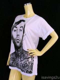 Travis Barker T shirt, BLINK 182 Punk ROCK, WHITE S M L  