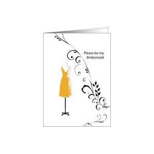  Bridesmaid cards   yellow dress, arabesque Card Health 