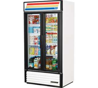 True GDM 35 Refrigerator Merchandiser 40 2 Section 2 Glass Doors 