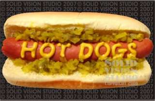 Hot Dog Concession Trailer Bar Cart Sign Menu Decal  