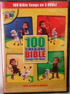   Kids 100 Sing Along Bible Songs For Kids 3 NEW Kids Christian DVDs