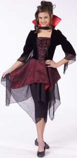 Girls Child Sassy Lady Dracula Vampire Evil Scary Dress Costume  