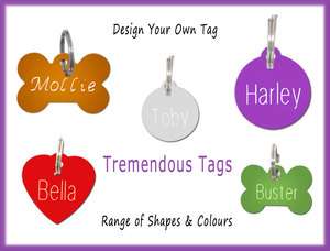 Personalised Pet Id Tag Dog Cat Name Tags machine engraved  You design