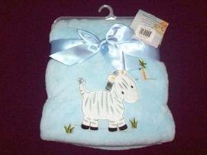   SOFT PLUSH Baby Swaddling Crib Blanket Zebra Pink Blue 30X40  