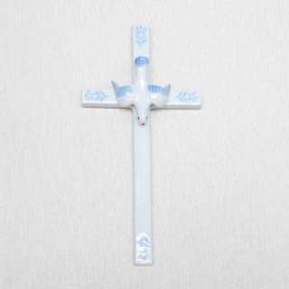 Dove wall Cross Crucifix by White porcelain Korea Arts  