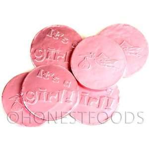 Pink Its a Girl Milk Chocolate Coins: Grocery & Gourmet Food
