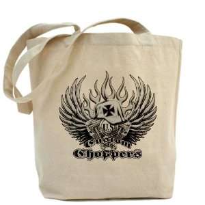   Tote Bag US Custom Choppers Iron Cross Hat and Engine 