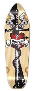 NEW SMITE Natural Graphic Deck Longboard Mini Cruiser  