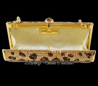 Evening Bag Handbag Purse Swarovski Crystal A02 Leopard  