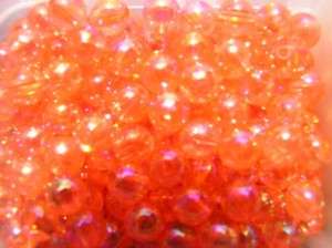 Big Eye Custom Lures Pearlized Tangerine 6mm Beads 100pk. 689466129601 