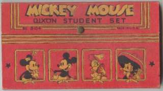   Disneys Mickey Mouse Minnie Donald Daisy Duck Pencil Box,Nice  