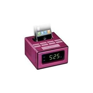  RCA Pink Dual Alarm Clock FM Radio With iPod /iPhone Dock 