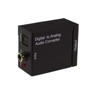   Optical Coaxial to Analog RCA Audio Converter   EU Plug: Electronics