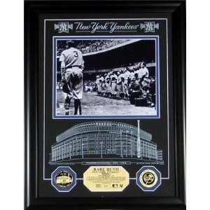 Babe Ruth New York Yankees Etched Glass Photomint
