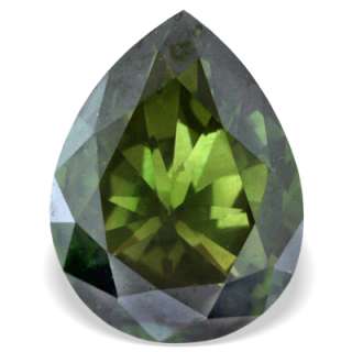 70 ct FOREST GREEN PEAR SHAPE LOOSE REAL DIAMOND  