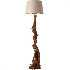 Natural Driftwood Art Deco Floor Lamp  