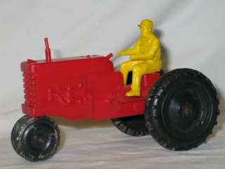 Vintage Processed Plastic Co Toy Tractor & Driver 1950s T29  