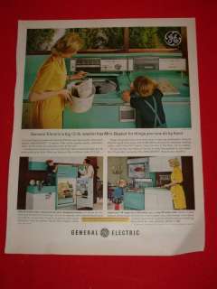 1963 General Electric Appliances Ad Washer Dryer Range  