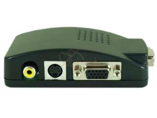 RCA & S Video to VGA Converter Wide Screen for DVD PC  