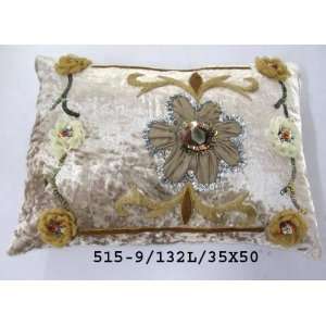  Decorative cushion cover or throw pillow from India  Cream 