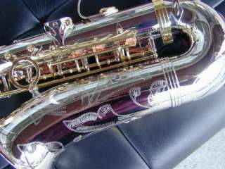 Berkeley Deluxe Engraving Silver Gold Alto Eb Saxophone  