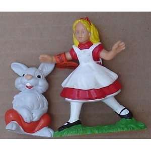  Alice In Wonderland Alice In & White Rabbit PVC Figures 