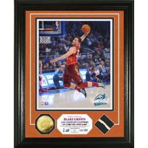 Blake Griffin 2012 NBA All Star Game Used Net Gold Coin Photo Mint