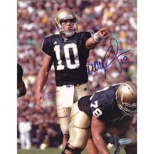 Brady Quinn Notre Dame Fighting Irish   At The Line   Autographed 