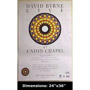 DAVID BYRNE Live at Union Chapel 24x36 Poster