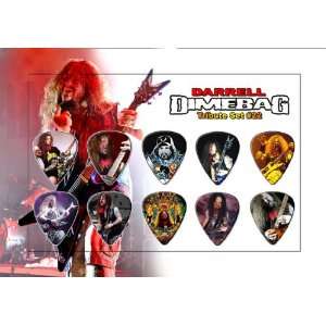 Darrell Dimebag Guitar Pick Display   Premium Celluloid Tribute Set