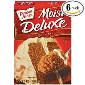 Duncan Hines Moist Deluxe Spice Layer Cake Mix, 18.25 Ounce Boxes 