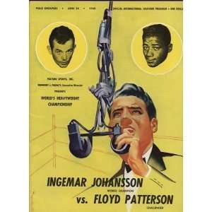  1960 Boxing Program Johansson vs Floyd Patterson NRMT 
