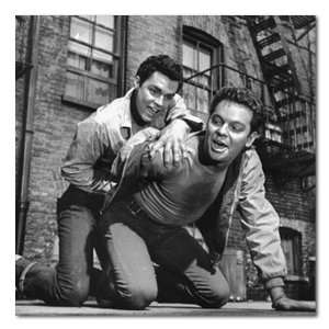 Richard Beymer George Chakiris West Side Story B&W Stretched Square 