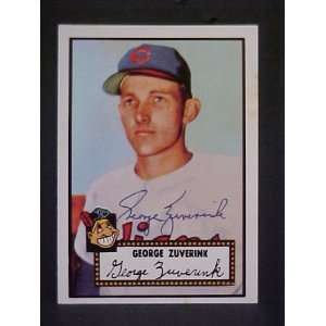  George Zuverink Cleveland Indians #199 1952 Topps Reprint 