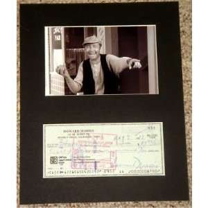  1977 Howard Morris Signed Personal CHECK MATTED   Sports 
