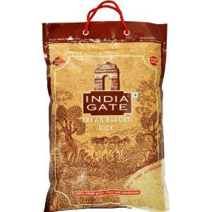 India Gate Basmati Rice Brown, 10 Pounds Bags  Grocery 