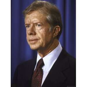 President Jimmy Carter During Meeting, with Three Mile Island Accident 